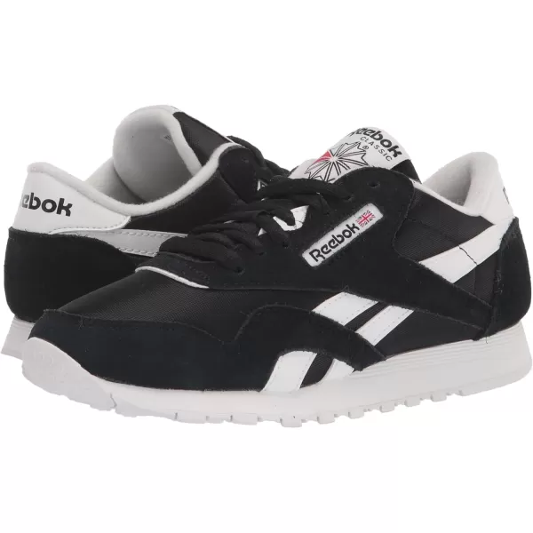 Reebok Mens Classic Nylon SneakerClassic WhiteBlack