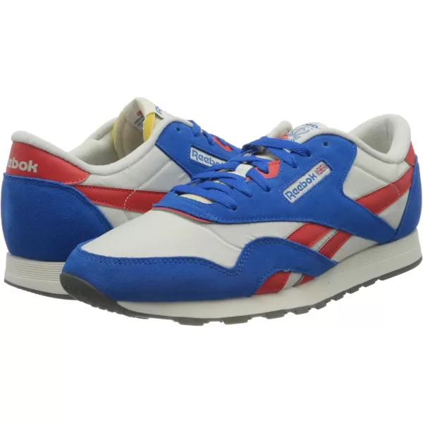 Reebok Mens Classic Nylon SneakerDynamic BlueChalkCarotene