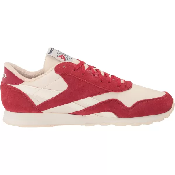 Reebok Mens Classic Nylon SneakerFlash RedChalkClassic White