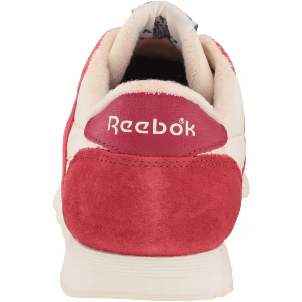 Reebok Mens Classic Nylon SneakerFlash RedChalkClassic White