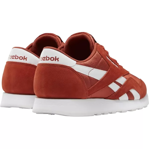 Reebok Mens Classic Nylon SneakerMason RedWhite