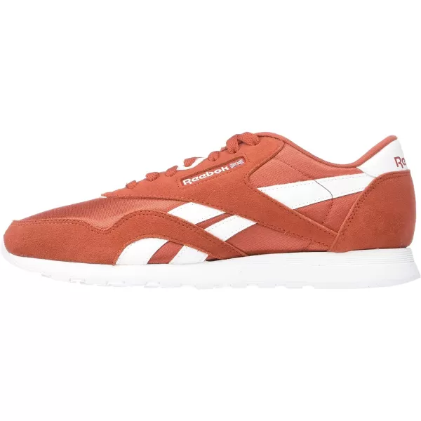 Reebok Mens Classic Nylon SneakerMason RedWhite