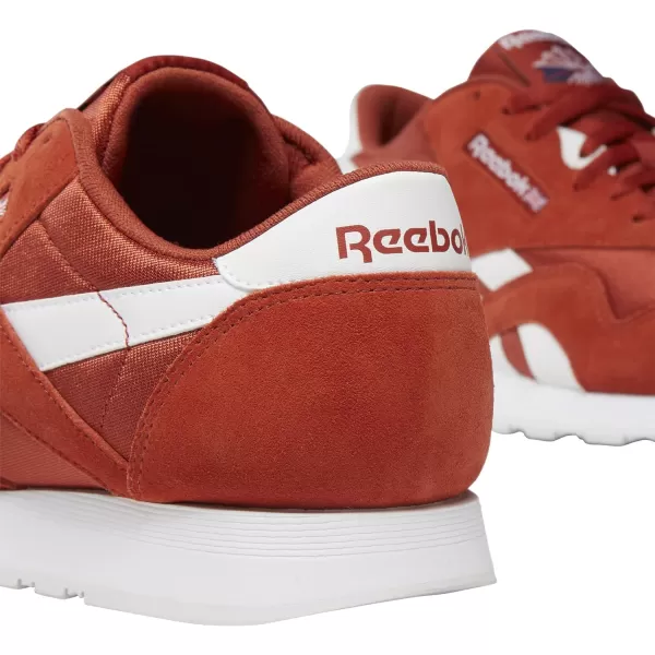 Reebok Mens Classic Nylon SneakerMason RedWhite