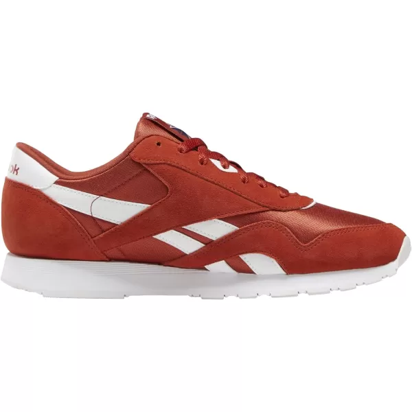 Reebok Mens Classic Nylon SneakerMason RedWhite