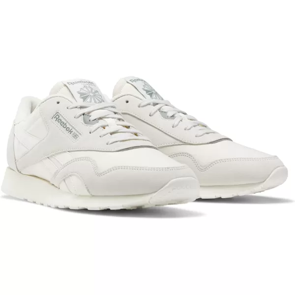 Reebok Mens Classic Nylon SneakerMorning FogHarmony GreenChalk