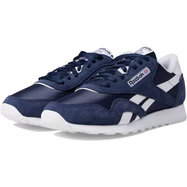 Reebok Mens Classic Nylon SneakerNavyWhite