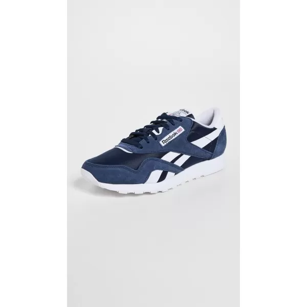 Reebok Mens Classic Nylon SneakerNavyWhiteWhite