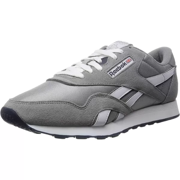 Reebok Mens Classic Nylon SneakerPlatinumJet Blue