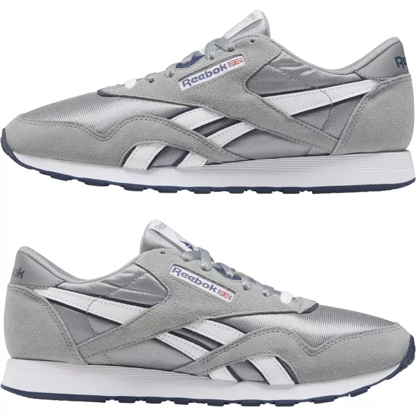 Reebok Mens Classic Nylon SneakerPlatinumJet Blue