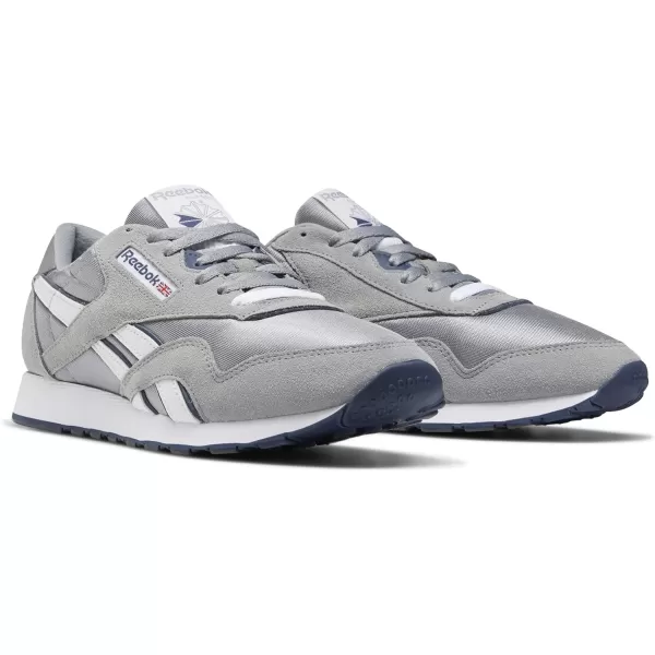 Reebok Mens Classic Nylon SneakerPlatinumJet Blue