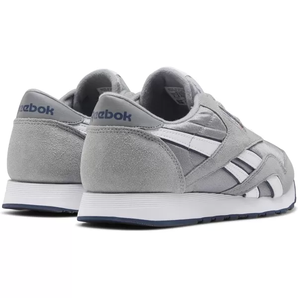 Reebok Mens Classic Nylon SneakerPlatinumJet Blue