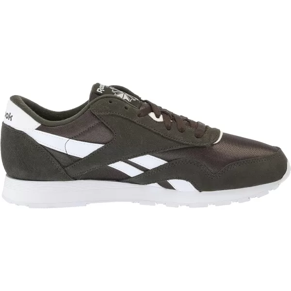 Reebok Mens Classic Nylon SneakerSfdark CypressWhite