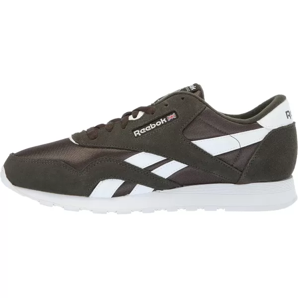 Reebok Mens Classic Nylon SneakerSfdark CypressWhite