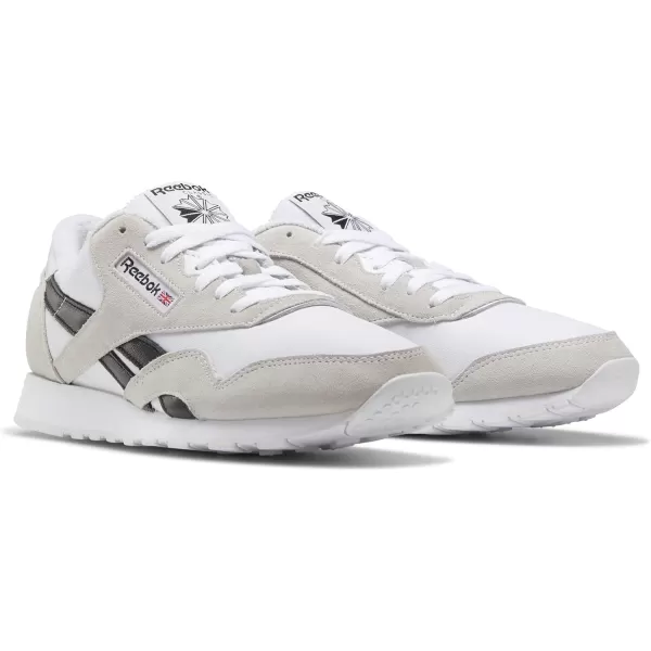 Reebok Mens Classic Nylon SneakerWhiteBlack