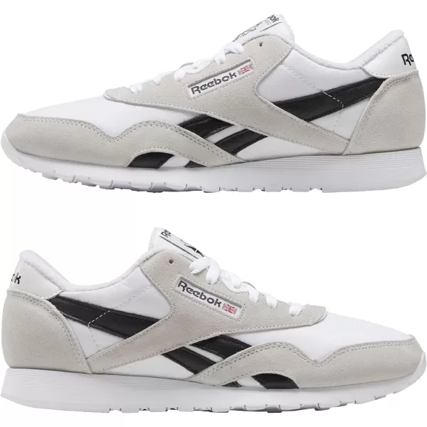 Reebok Mens Classic Nylon SneakerWhiteBlack