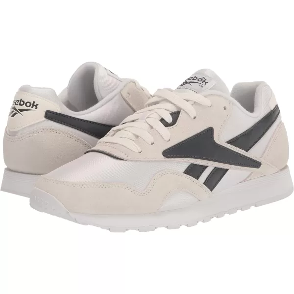 Reebok Mens Classic Nylon SneakerWhiteChalkCold Grey