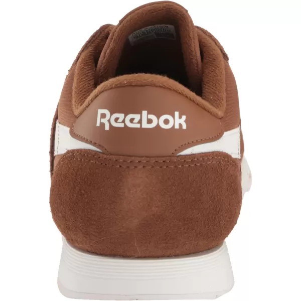 Reebok Mens Classic Nylon SneakerWhiteCollegiate Brown