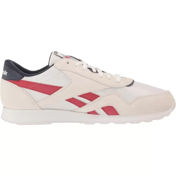 Reebok Mens Classic Nylon SneakerWhiteFlash RedVector Navy