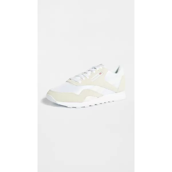 Reebok Mens Classic Nylon SneakerWhiteLight Grey