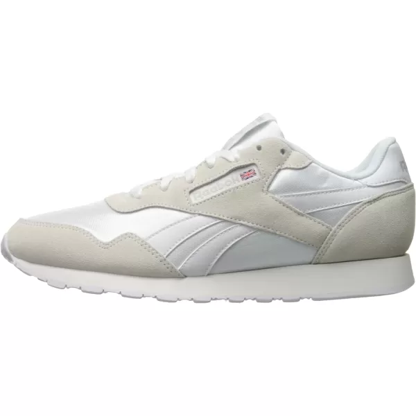 Reebok Mens Classic Nylon SneakerWhiteSteel