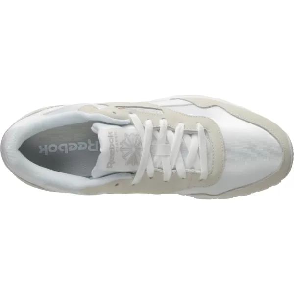 Reebok Mens Classic Nylon SneakerWhiteSteel