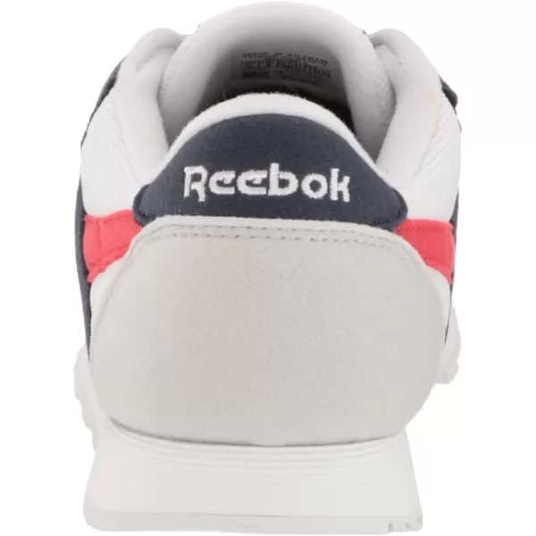 Reebok Mens Classic Nylon SneakerWhiteVector NavyPrimal Red