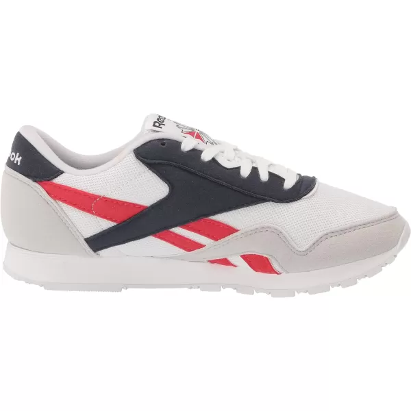 Reebok Mens Classic Nylon SneakerWhiteVector NavyPrimal Red