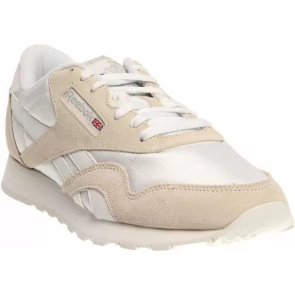 Reebok Mens Classic Nylon SneakerWhiteWhiteLgtgre