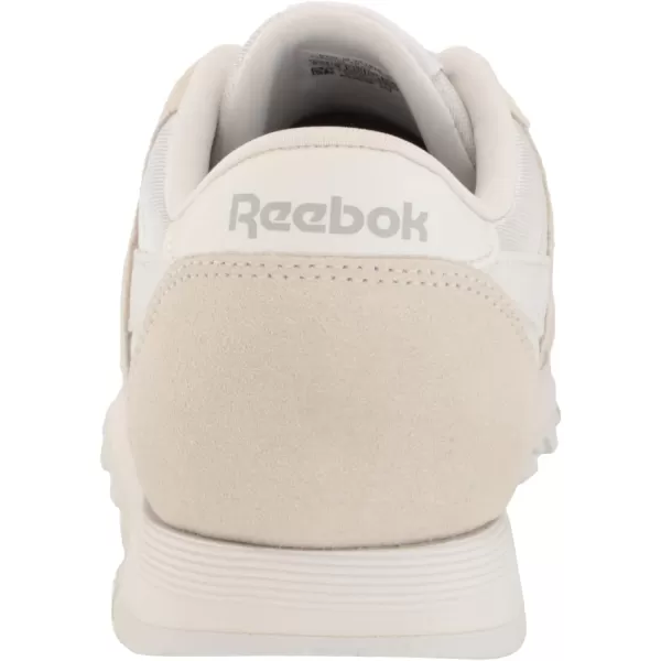 Reebok Mens Classic Nylon SneakerWhiteWhiteLight Grey