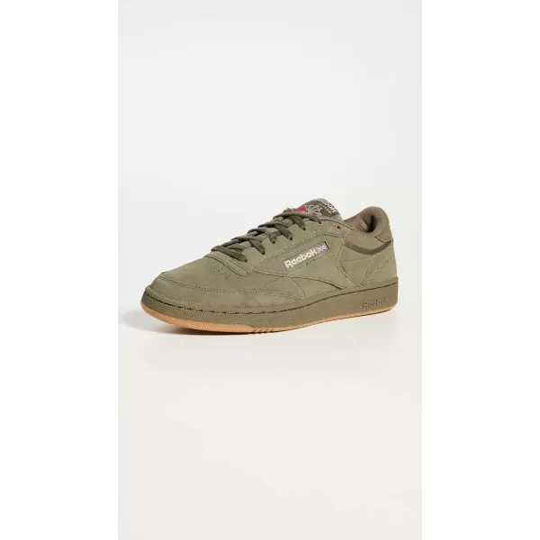 Reebok Mens Club C 85 SneakerArmy GreenModern BeigeGum