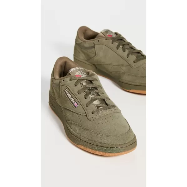 Reebok Mens Club C 85 SneakerArmy GreenModern BeigeGum