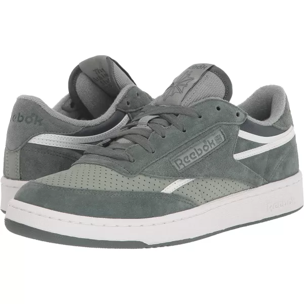 Reebok Unisex Club C 85 SneakerChalk GreenHarmony GreenWhite