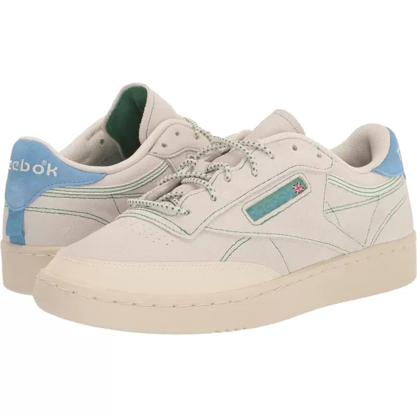 Reebok Unisex Club C 85 SneakerChalkAlabasterGlen Green