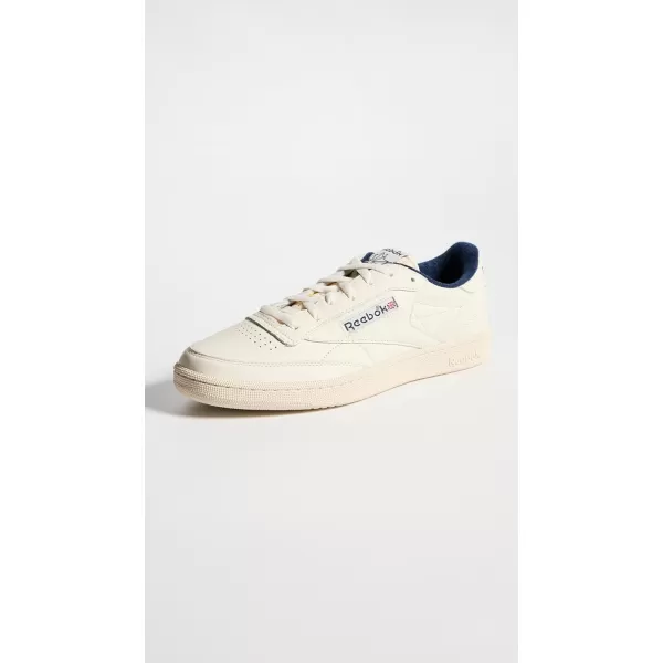 Reebok Unisex Club C 85 SneakerChalkAlabasterVector Navy