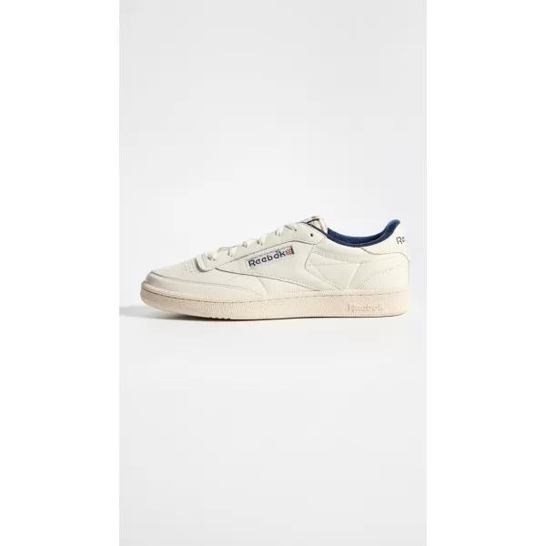 Reebok Unisex Club C 85 SneakerChalkAlabasterVector Navy