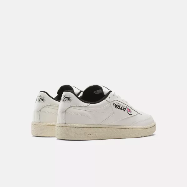 Reebok Unisex Club C 85 SneakerChalkPaper WhiteCore Black