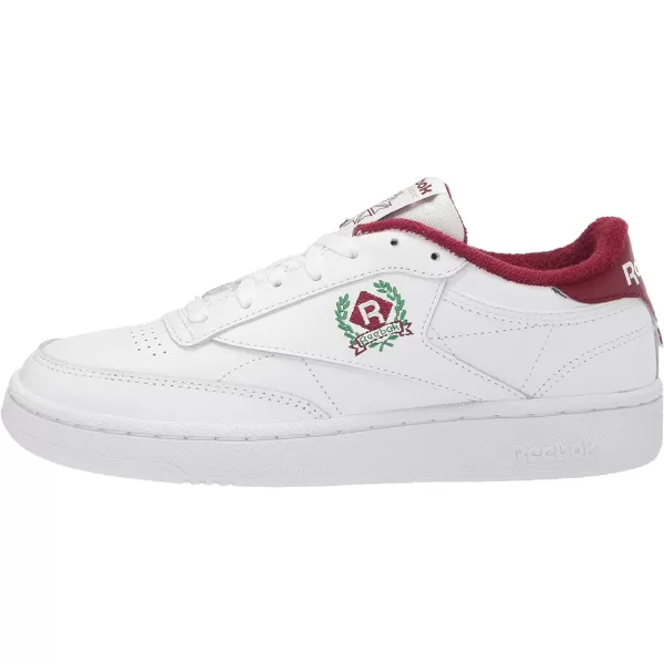 Reebok Unisex Club C 85 SneakerFtwr WhiteFtwr WhiteClassic Burgundy