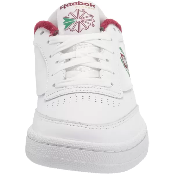 Reebok Unisex Club C 85 SneakerFtwr WhiteFtwr WhiteClassic Burgundy