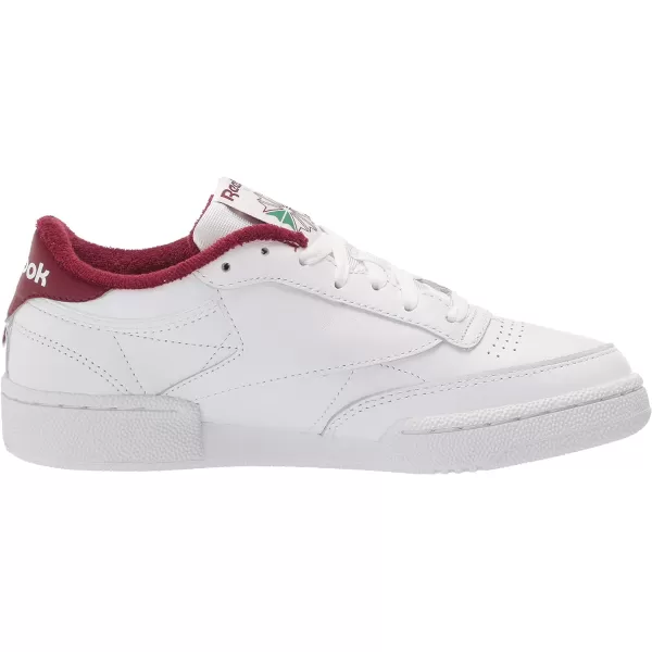 Reebok Unisex Club C 85 SneakerFtwr WhiteFtwr WhiteClassic Burgundy