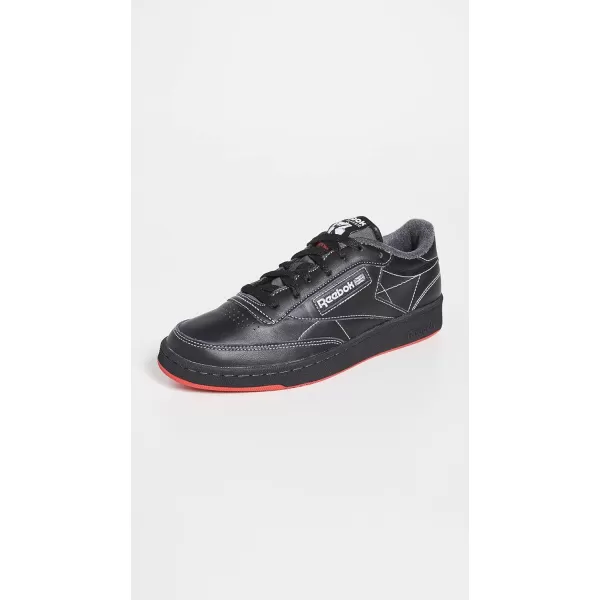 Reebok Unisex Club C 85 SneakerHuman Rights Now BlackPure GreyVector Red