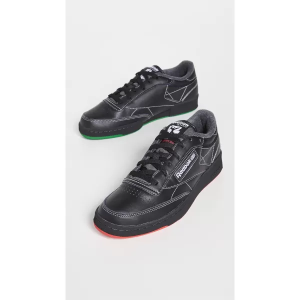 Reebok Unisex Club C 85 SneakerHuman Rights Now BlackPure GreyVector Red