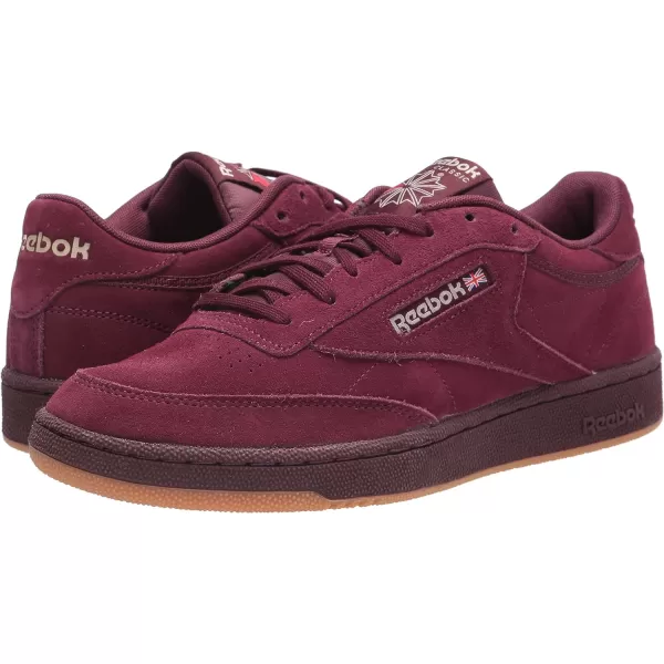 Reebok Unisex Club C 85 SneakerMaroonModern BeigeGum