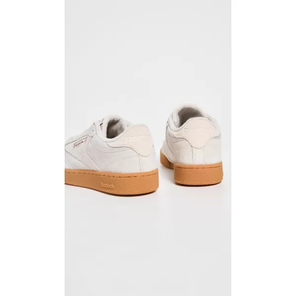 Reebok Unisex Club C 85 SneakerStuccoBrush BrownReebok Rubber Gum06