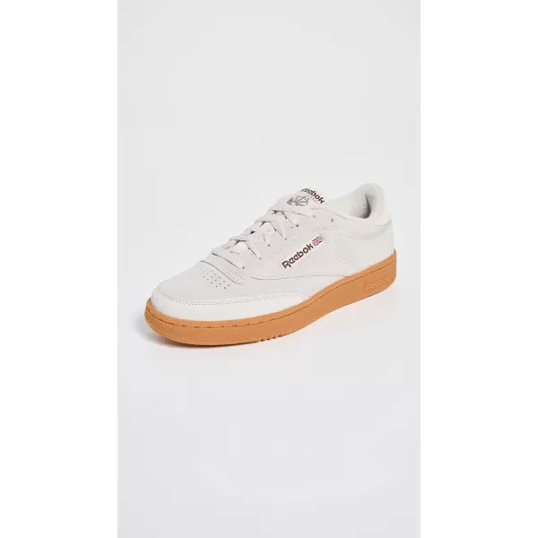 Reebok Unisex Club C 85 SneakerStuccoBrush BrownReebok Rubber Gum06