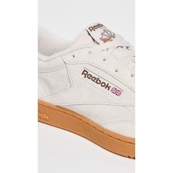 Reebok Unisex Club C 85 SneakerStuccoBrush BrownReebok Rubber Gum06