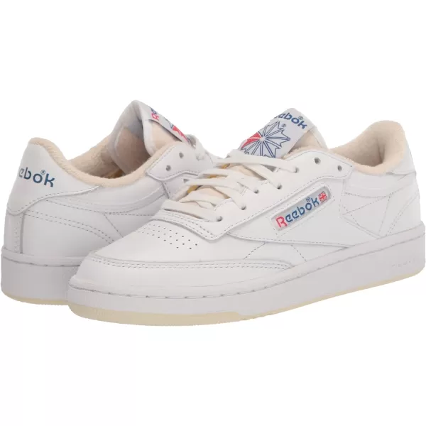 Reebok Unisex Club C 85 SneakerWhiteAlabasterVector Blue