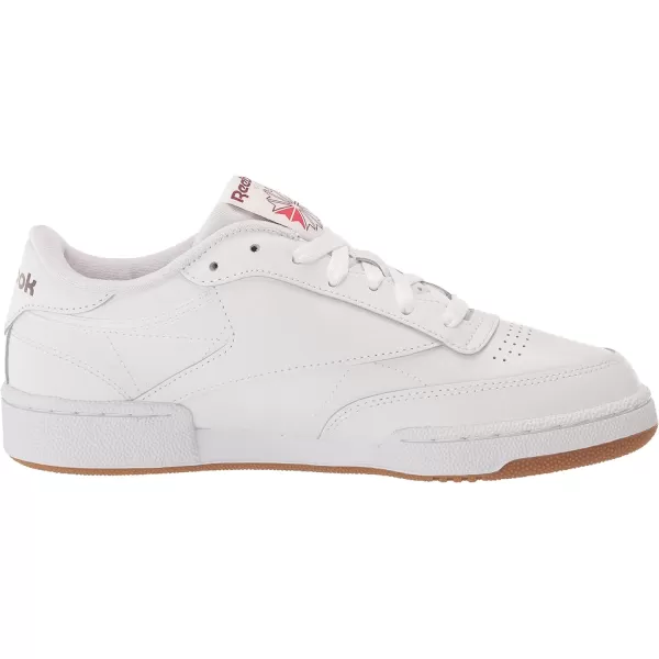 Reebok Unisex Club C 85 SneakerWhiteClassic BurgundyReebok Lee