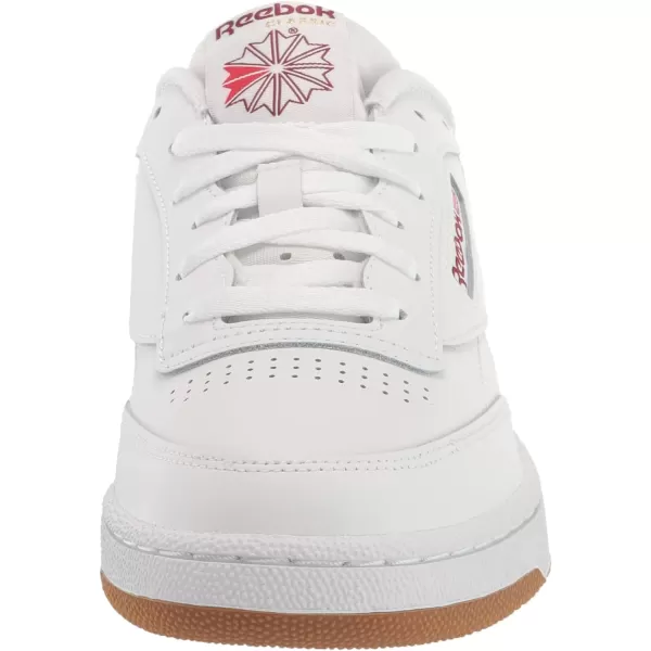 Reebok Unisex Club C 85 SneakerWhiteClassic BurgundyReebok Lee