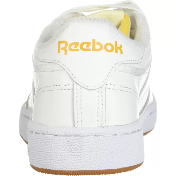 Reebok Unisex Club C 85 SneakerWhitePale YellowBright Ochre