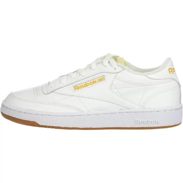 Reebok Unisex Club C 85 SneakerWhitePale YellowBright Ochre